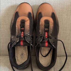 Prada Women’s America’s Cup Sneakers - Brown Ombré/Black Size 40/10